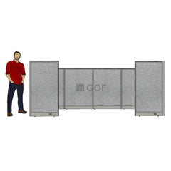GOF 2 Person Workstation Cubicle (5'D  x 12'W x 5'H) / Office Partition, Room Divider - Kainosbuy.com