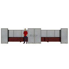 GOF 4 Person Workstation Cubicle (5.5'D  x 24'W x 6'H) / Office Partition, Room Divider - Kainosbuy.com