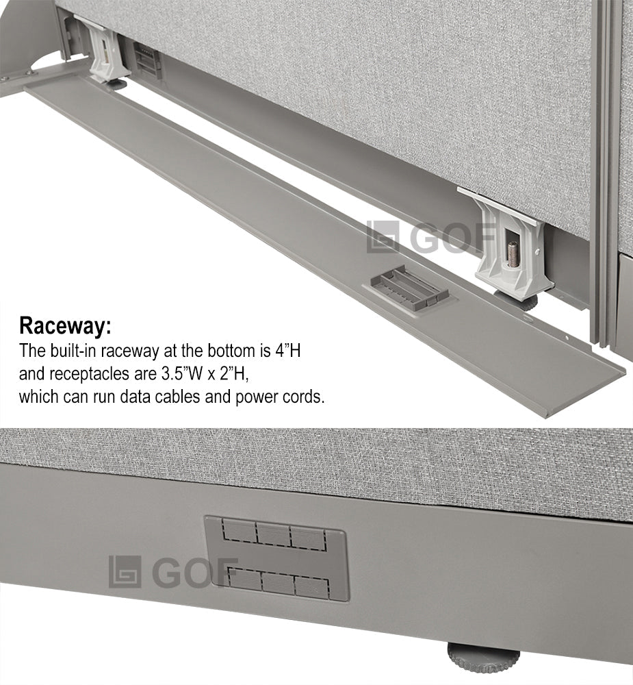 GOF Wallmounted Office Partition<br>102W x 72H - Kainosbuy.com