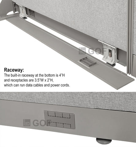 GOF Wallmounted Office Partition<BR>66W x 72H - Kainosbuy.com