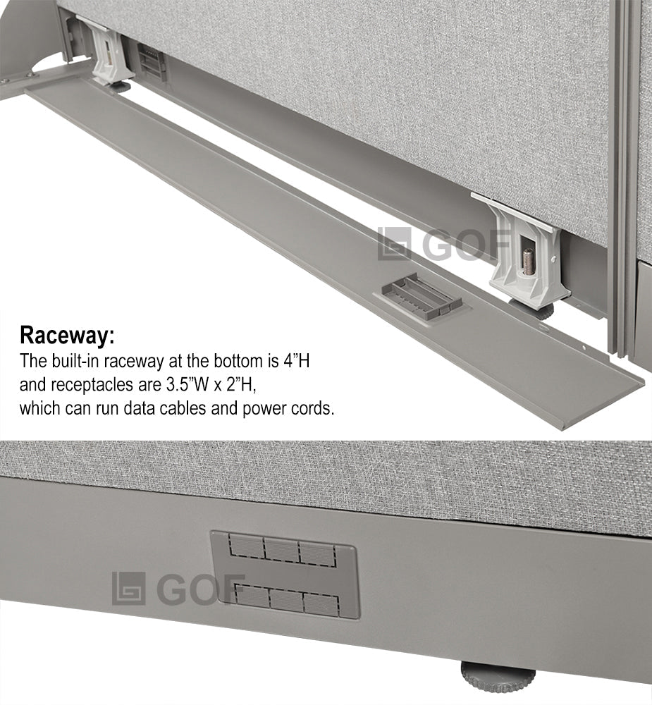 GOF Wallmounted Office Partition<BR>30W x 72H - Kainosbuy.com