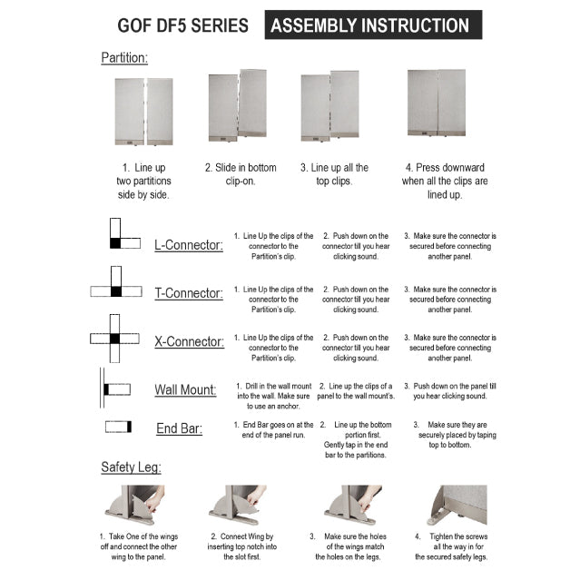 GOF Double 6 Person Workstation Cubicle (C-12'D x 18'W x 6'H) / Office Partition, Room Divider - Kainosbuy.com