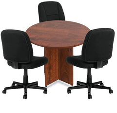 42" Round Table/Cross Base with 3 Chairs (G11343B) - Kainosbuy.com