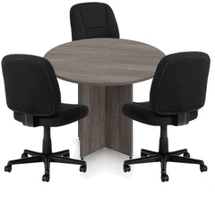 42" Round Table/Cross Base with 3 Chairs (G11343B) - Kainosbuy.com