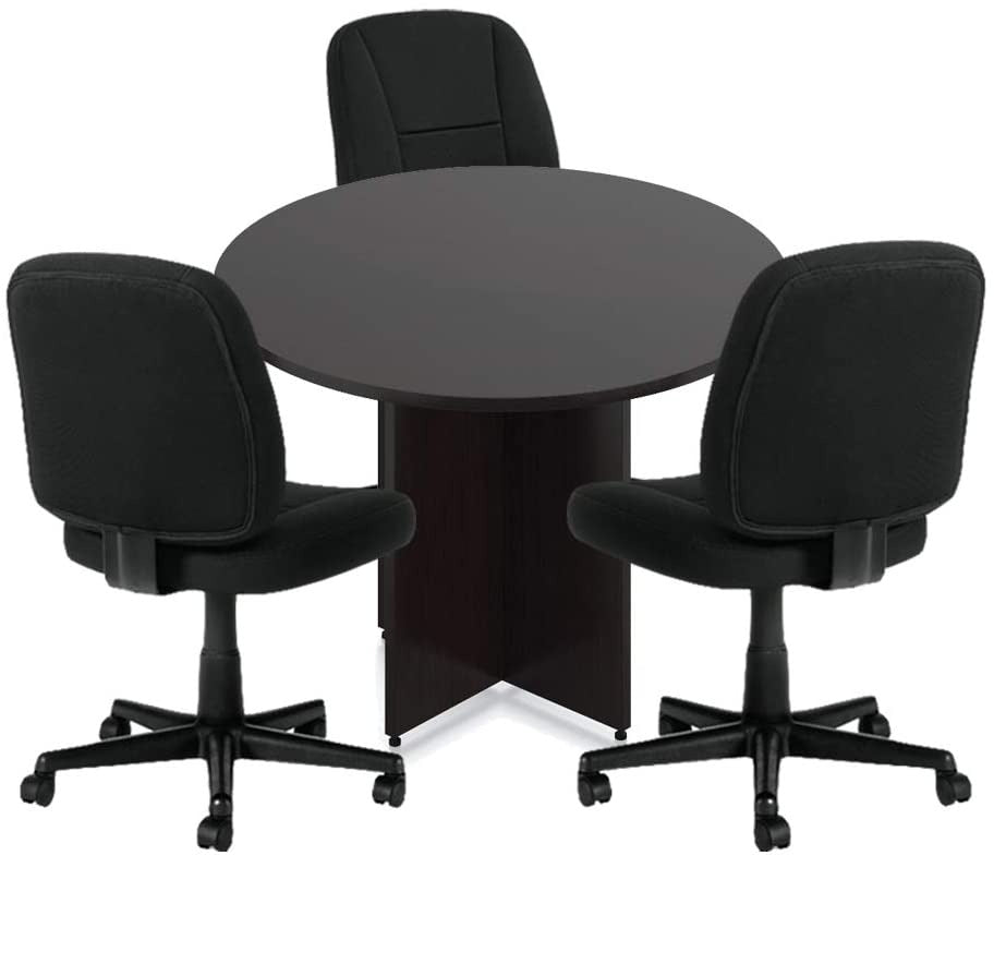 42" Round Table/Cross Base with 3 Chairs (G11343B) - Kainosbuy.com