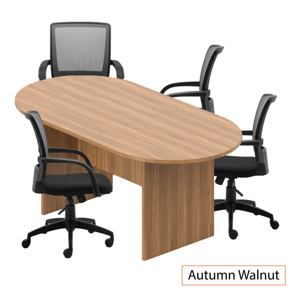 6ft. Racetrack Conference Table with <br>4 Chairs(G10900B) - Kainosbuy.com