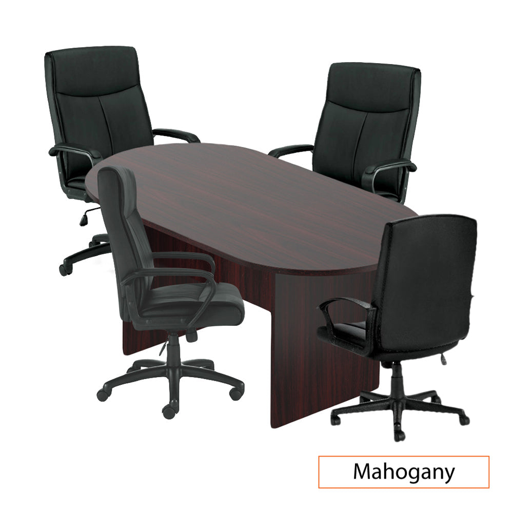 6ft. Racetrack Conference Table with<br> 4 Chairs(G11782B) - Kainosbuy.com