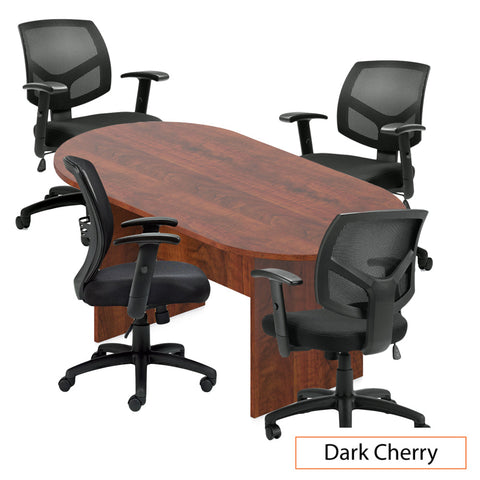 6ft. Racetrack Conference Table with<br>4 Chairs(G11514B) - Kainosbuy.com