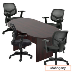 6ft. Racetrack Conference Table with<br>4 Chairs(G11514B) - Kainosbuy.com