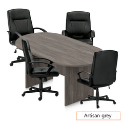 6ft. Racetrack Conference Table with<br>4 Chairs(G11776B) - Kainosbuy.com