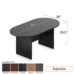 6ft. Racetrack Conference Table with<br> 4 Chairs (G11612B) - Kainosbuy.com