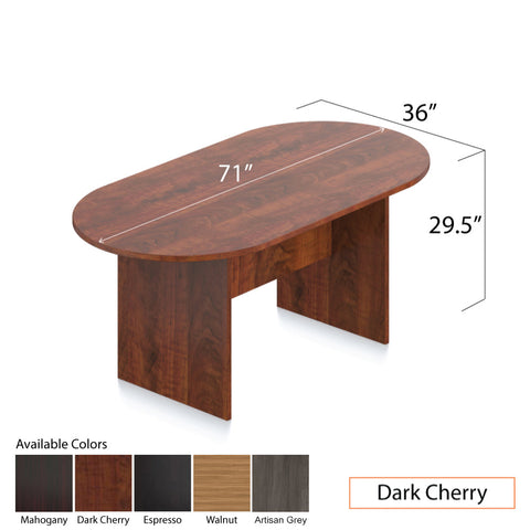 6ft. Racetrack Conference Table with<br> 4 Chairs (G11612B) - Kainosbuy.com