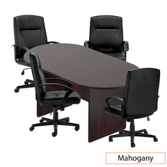 6ft. Racetrack Conference Table with<br>4 Chairs(G11776B) - Kainosbuy.com