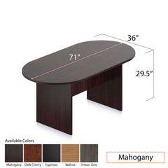 6ft. Racetrack Conference Table with<br>4 Chairs (G11647B) - Kainosbuy.com