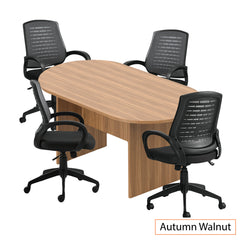 6ft. Racetrack Conference Table with<br>4 Chairs(G10902B) - Kainosbuy.com