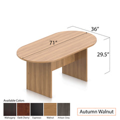 6ft. Racetrack Conference Table with<br>4 Chairs (G11650B) - Kainosbuy.com