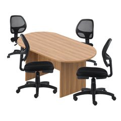 6ft, 8ft, 10ft Racetrack Conference Table and Chair (G11642B) Set