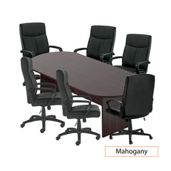 8ft. Racetrack Conference Table with<br> 6 Chairs(G11782B) - Kainosbuy.com