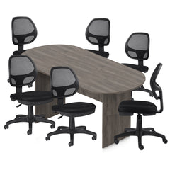 6ft, 8ft, 10ft Racetrack Conference Table and Chair (G11642B) Set