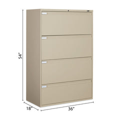 4 Drawer Lateral File (36"W) - Kainosbuy.com
