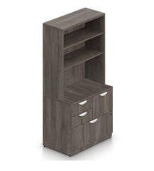 Bookcase with Mixed Storage Unit -Storage Tower - Kainosbuy.com