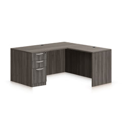 L71B - 6' x 5' L-Shape Workstation (Credenza Shell with B/B/F Pedestal)