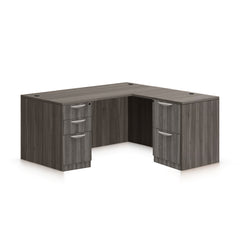 L66C - 5.5' x 5.5' L-Shape Workstation (Rectangular Desk with B/B/F, F/F Pedestals)