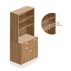 Bookcase with Mixed Storage Unit -Storage Tower - Kainosbuy.com