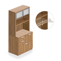 Bookcase with Mixed Storage Unit -Storage Tower - Kainosbuy.com
