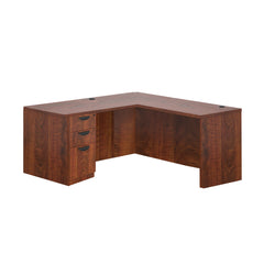 L66E - 5.5' x 6.5' L-Shape Workstation (Rectangular Desk with B/B/F Pedestal)