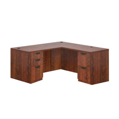 L66E - 5.5' x 6.5' L-Shape Workstation (Rectangular Desk with B/B/F, F/F Pedestals)