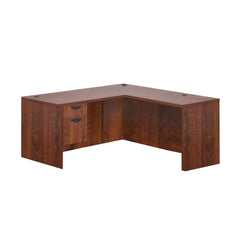 L66C - 5.5' x 5.5' L-Shape Workstation (Rectangular Desk Shell with Hanging B/F Pedestal)