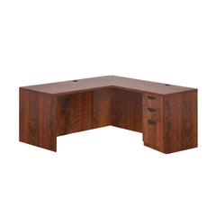 L66B - 5.5' x 5' L-Shape Workstation (Credenza Shell with B/B/F Pedestal)