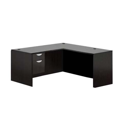 L66D - 5.5' x 6' L-Shape Workstation (Rectangular Desk with B/B/F Pedestal)