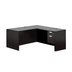 L71B - 6' x 5' L-Shape Workstation (Credenza Shell with Hanging B/F Pedestal)