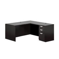 L66B - 5.5' x 5' L-Shape Workstation (Credenza Shell with B/B/F Pedestal)