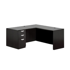 L71C - 6' x 5.5' L-Shape Workstation (Credenza Shell with B/B/F Pedestal)