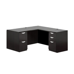 L66B - 5.5' x 5' L-Shape Workstation (Credenza Shell with B/B/F, F/F Pedestals)
