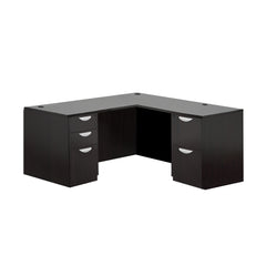 L66E - 5.5' x 6.5' L-Shape Workstation (Rectangular Desk with B/B/F, F/F Pedestals)
