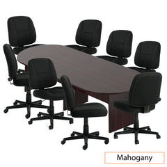 10ft. Racetrack Conference Table with<br> 8 Chairs(G11343B) - Kainosbuy.com