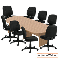 10ft. Racetrack Conference Table with<br> 8 Chairs(G11343B) - Kainosbuy.com