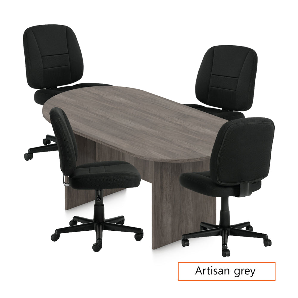 6ft. Racetrack Conference Table with<br>4 Chairs(G11343B) - Kainosbuy.com