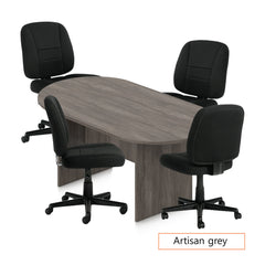 6ft. Racetrack Conference Table with<br>4 Chairs(G11343B) - Kainosbuy.com