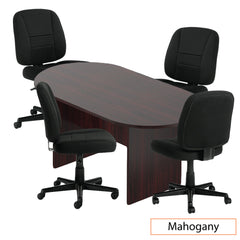 6ft. Racetrack Conference Table with<br>4 Chairs(G11343B) - Kainosbuy.com