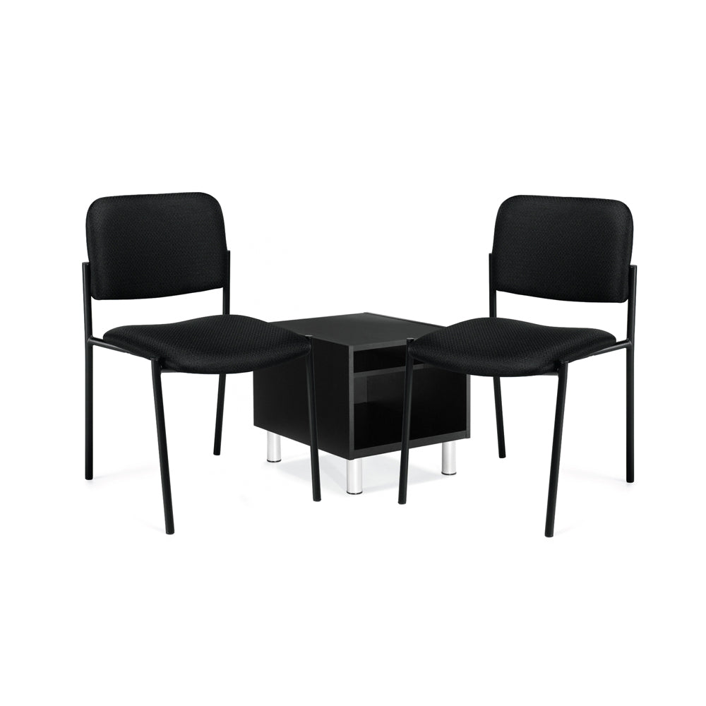 GOF 3 Piece Reception Room Black Chair Table Set - Kainosbuy.com