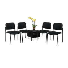 GOF 5 Piece Reception Room Black Chair Table Set - Kainosbuy.com