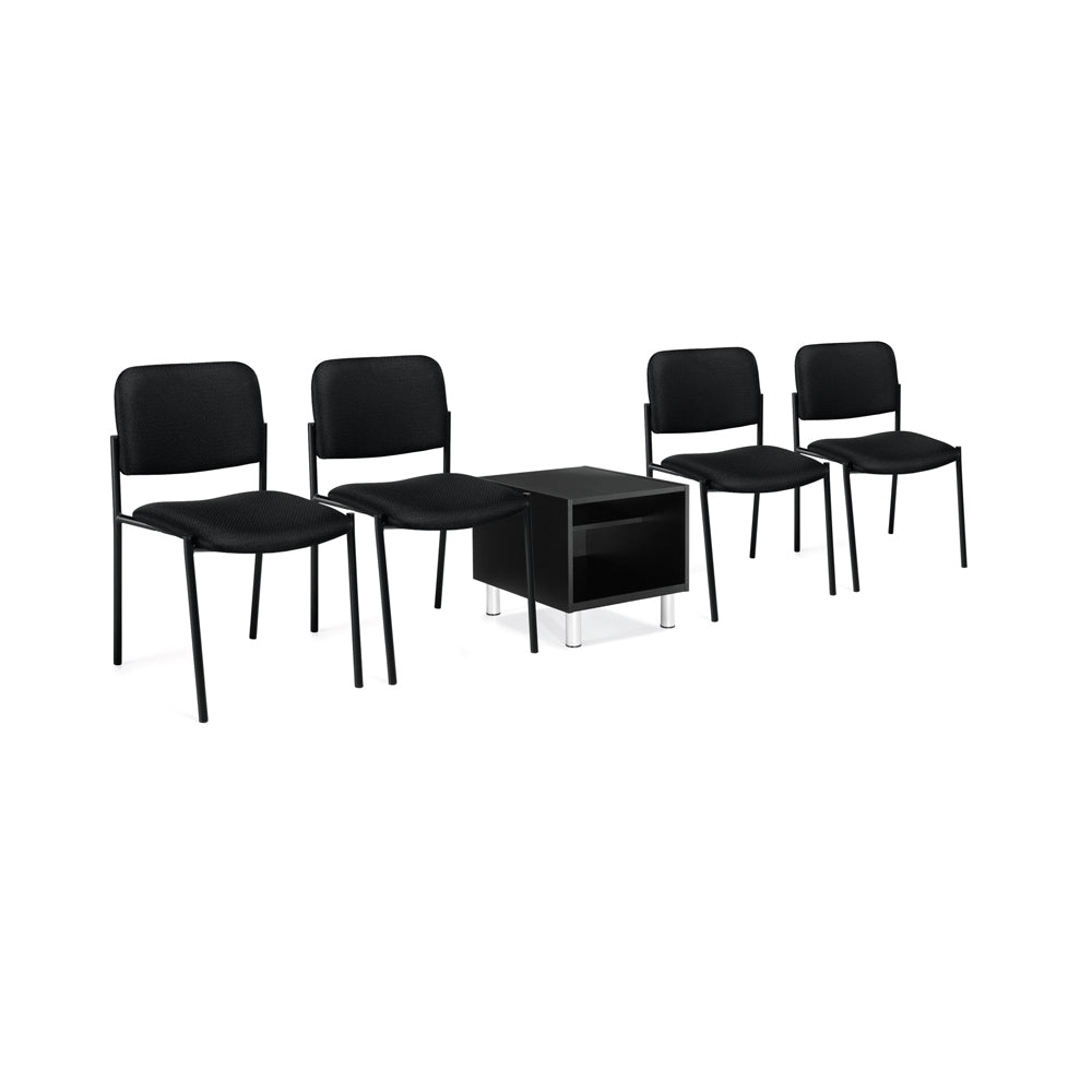 GOF 5 Piece Reception Room Black Chair Table Set - Kainosbuy.com