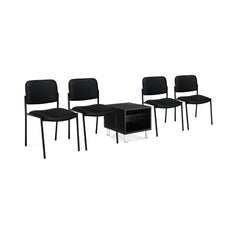 GOF 5 Piece Reception Room Black Chair Table Set - Kainosbuy.com