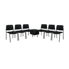 GOF 7 Piece Reception Room Black Chair Table Set / 10% OFF - Kainosbuy.com