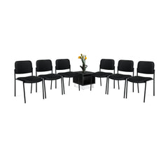 GOF 7 Piece Reception Room Black Chair Table Set / 10% OFF - Kainosbuy.com